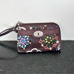 Fossil Boho Floral Zipper Coin Purse